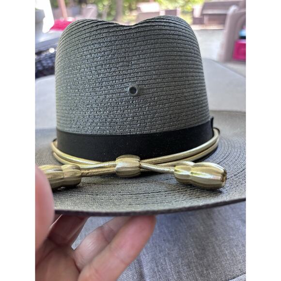 Vintage Stratton Police Trooper Campaign Hat Self Forming Size 7 1/8 *Read* - Picture 3 of 9